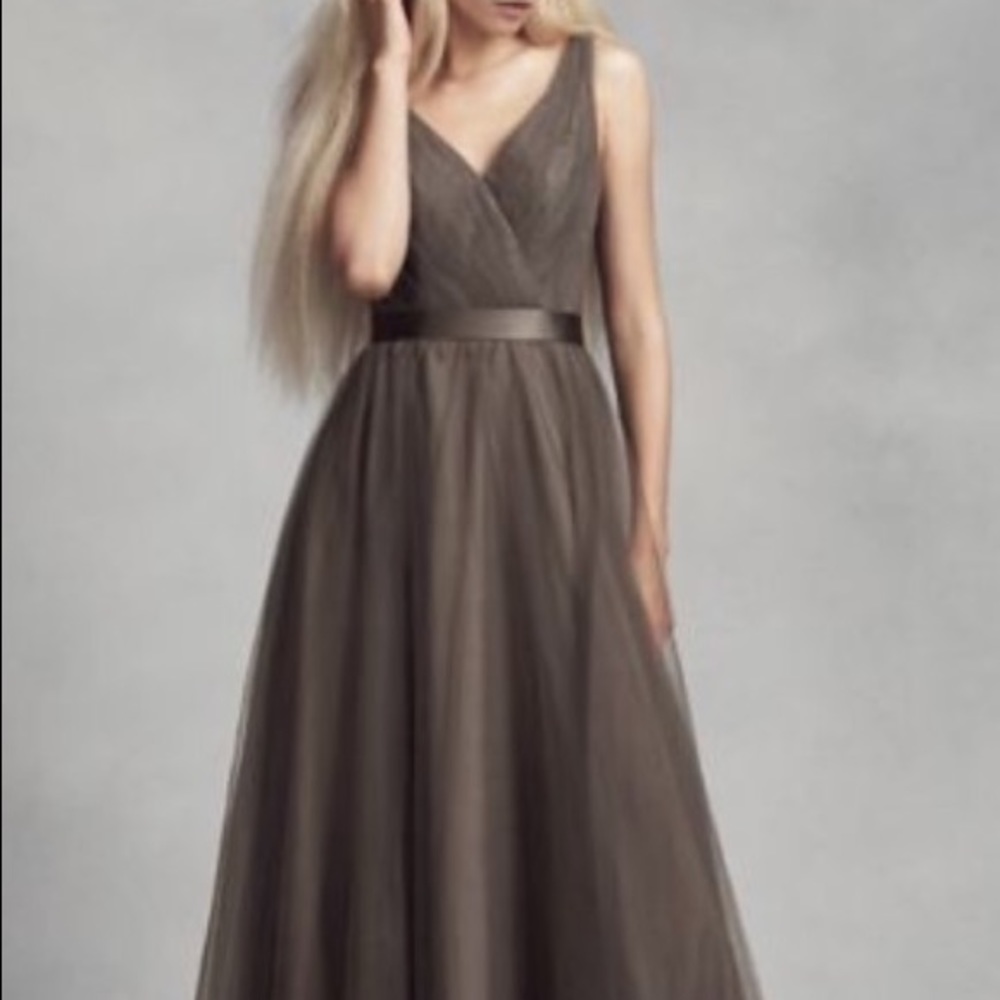 Vera Wang Charcoal Bridesmaid Dress